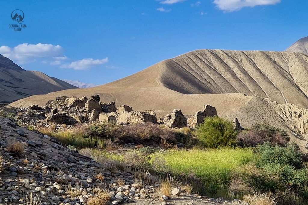 Ruinen der Festung Ratm im Wakhan-Tal
