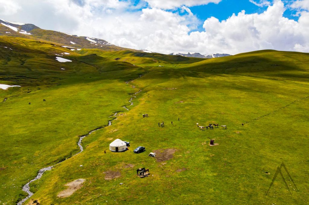 Straße nach Naryn und Kel Suu über den Dolon-Pass