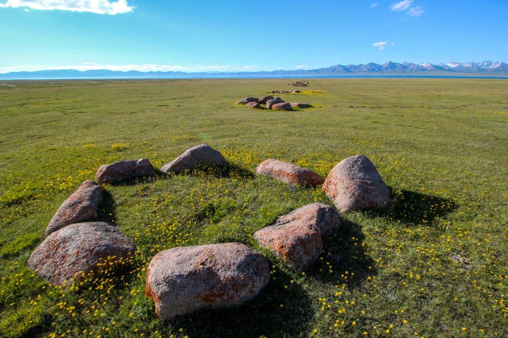 Antike Steinkreise, Son Kul See, Kirgisistan